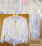 Bodice, White Crocheted Lace Insertion, Monobosom by 063