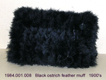 Muff, Black Ostrich Feathers by 001