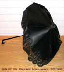 Umbrella, Parasol, Black Satin & Lace by 001