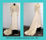 Dress, Beige Bengaline, 2-Piece Wedding Suit by 001