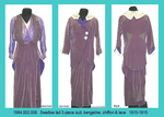 Suit, F, 3 Piece, Purple Bengaline, Chiffon by 002