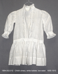 Dress, Child, White Batiste, Low Waist by 002