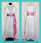 Dress, Lingerie, White, Dorothy Dow, Restored Sash by 002