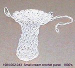 Purse, Pouch, Small, Cream Crochet by 002