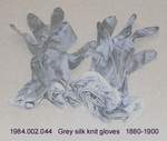 Gloves, Grey Silk Knit by 002