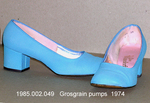 Shoes, Powder Blue Grosgrain, Square Toe, Chunky heel by 002
