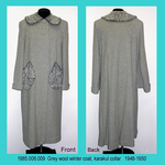 Coat, F, Grey Wool, Karakul Collar by 006