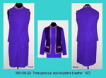 Suit, F, Bright Purple Wool Doubleknit, 3-Piece by 006