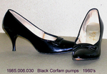 Shoes, Pump, Black Corfam, Spike Heel by 006