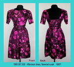Dress, Flowered Surah, Pink/Black by 007