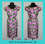 Dress, Flowered Surah, Pink/Green by 007