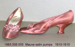 Shoes, Pump, Mauve Satin, French Heel by 008