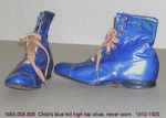 Shoes, Child's, Blue Kid, High, Laced by 008