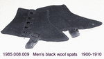 Spats, Mens, Black Wool by 008