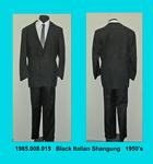 Suit, Mens, 2-pc, Black Silk, Italian by 008