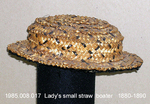 Hat, Small, Straw, Tan & Black, Sailor by 008