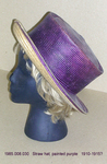 Hat, Straw, Painted Purple by 008