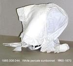 Hat, Sunbonnet, White Percale by 088