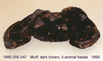 Muff, Fur, Black, Animal Heads by 008