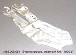 Gloves, Long, Cream Silk Knit by 008