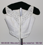 Camisole, White Cotton?, Lace, Hooked Front by 008