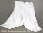 Drawers, White Muslin, Divided Crotch, Buttoned Waistband by 008