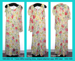 Dress, Evening+Cape, Floral Chiffon, Low Back, Bias, NRA Label by 008