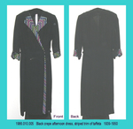 Dress, Rayon/Acetate Crepe, Black, Stripe Trim by 010