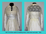 Crinoline Petticoat, Cream Satin, Lace Trim by 019
