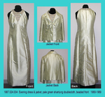 Dress+Jacket, Evening, Pale Green Shantung Double, Beads by 024