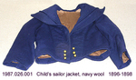 Jacket, Child, Sailor, Navy Wool, Middy, Brass Buttons by 026