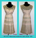 Dress, Sand Butcher Linen, Cutwork, Circle Skirt by 027