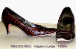 Shoes, Pump, Brown Alligator, Spike Heel by 033