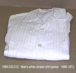 Shirt+Jacket, Male, White Cotton, Tucks, Long Bishop Sleeve by 033