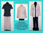 Suit, Female, Pant, 4-Piece, Beige Plaid Poly/Cotton Doubleknit by 039