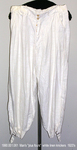 Pants, Male, Knickers, White Linen, Button Fly, Knee Buckles by 001