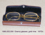 Glasses, Granny, Gold Rims by 002
