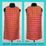 Dress, Mini Shift, Pink Slub Wool Tweed, B. Cashin by 035