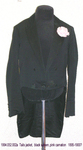 Jacket, Male, Tails, Black Sateen, Pink Carnation in Lapel by 052