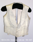Vest, Male, Formal, White Faille, Back Belting by 052