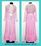 Dress, 2-Piece, Pink Dimity, Lace Insertion, Monobosom by 053