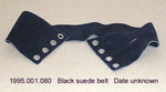 Belt, Waist Cincher, Black Suede, 8 Silver Grommets by 001