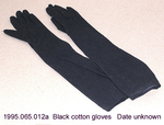 Gloves, 3 Black, 1 White Fabric, A by 065