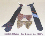 Ties, Male, 2 Bow, 2 Narrow Clip On by 067