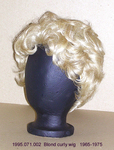 Wig+Headstand, Blond, Short, Curly, Styrofoam Stand by 071