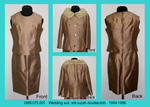 Suit, 3-Piece, Tan Silk Surah, Mink Collar, 3/4 Sleeves by 075