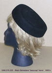 Hat, Beret, Black, Belvedere "Beaucap", Hatpin by 076