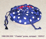 Purse, "Powder Purse," Drawstring, Mirror, Compact by 082