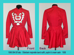 Band Majorette Outfit (Otterbein), Red Poplin, Cream Satin by 084