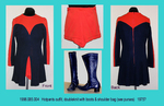 Dress, Mini, Hot-Pants, Red, Navy Double-Knit by 085
